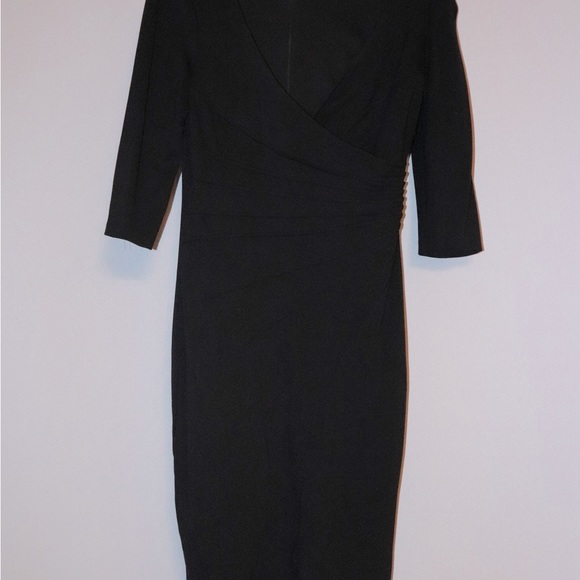 Y2k Le chateau Black Cross Bust Midi Dress - Picture 2 of 2